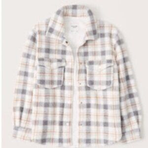 Abercrombie Plaid Sherpa Shirt Jacket - Size XXS